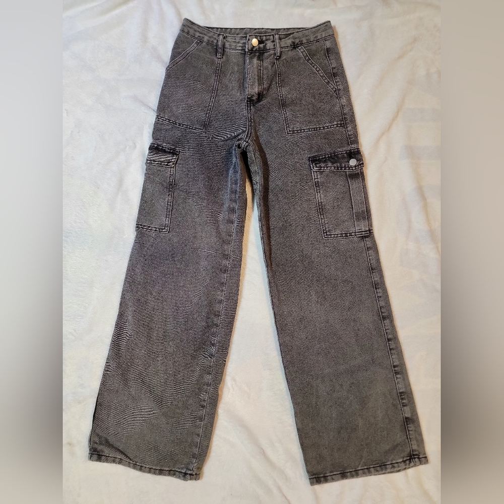 New SHEIN HIGH WAIST WIDE LEG JEANS